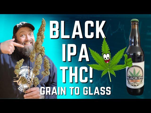 Brewing a Black IPA with THC, #craftbeer #homebrewer #craftbeerlover #homebrewing #homegrown #thc