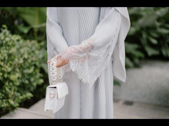 Maryam Abaya Pleated Lace with Stones