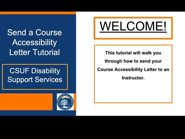 How to Send Course Accessibility Letters (CAL)