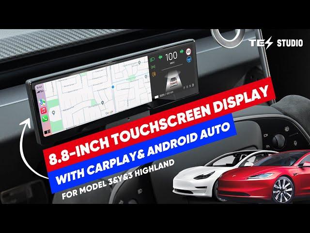 Tesstudio 8.8-Inch Touch Screen Dashboard Display for Tesla Model 3/Y