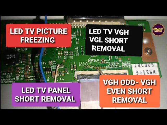 Led Tv Picture Freezing & Slow motion Problem Repair on Lg Tv||Vgh vgh Short Removal ||vghvgl Bypass