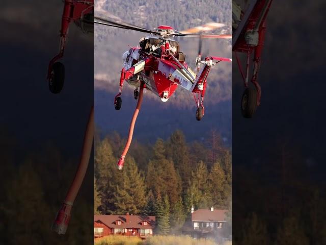 Sky crane working the Radford fire in #bigbear #shorts #wildfire