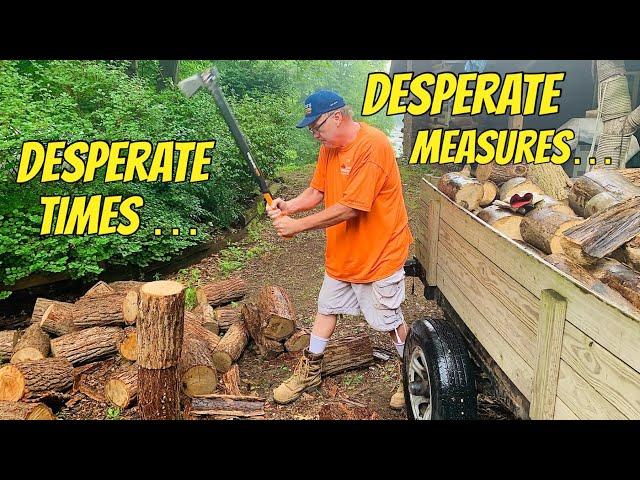 How to split FIREWOOD when your splitter(s) are down