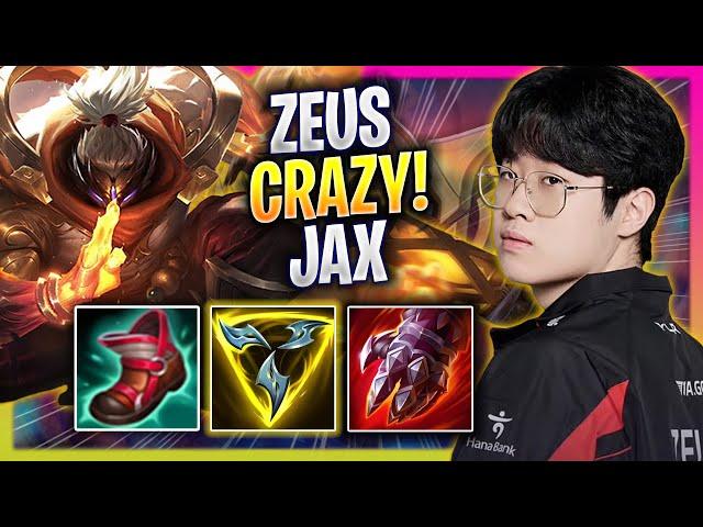 ZEUS CRAZY GAME WITH JAX! - T1 Zeus Plays Jax TOP vs Warwick! | Season 2024