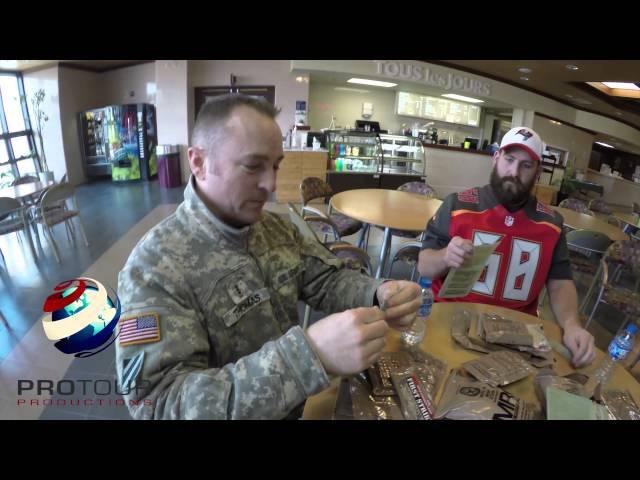 NFL Players Eat MRE's with the Military