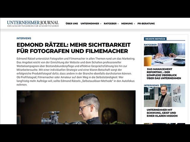 UnternehmerJournal - Edmond Rätzel in der Presse