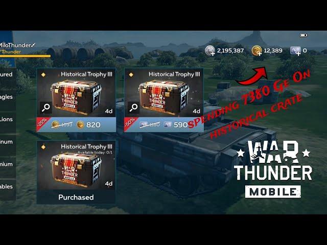 Spending 7380 Golden Eagles on historical crate.what will I get? | #warthundermobile