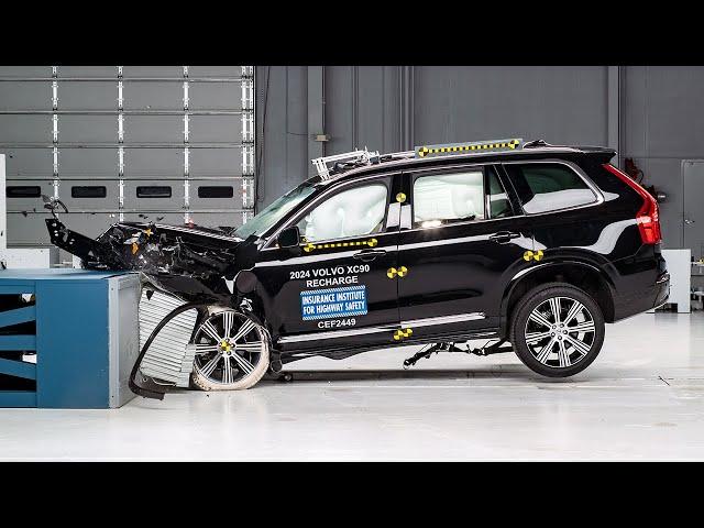 2024 Volvo XC90 Recharge updated moderate overlap IIHS crash test