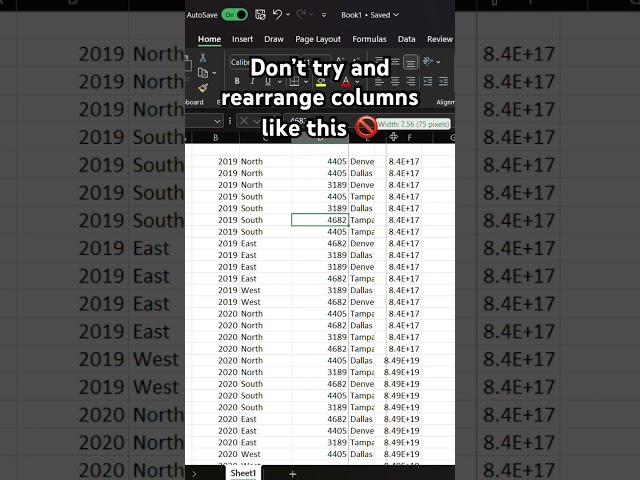 Time saving excel autofit tip ⏰ #excel #excelhelp