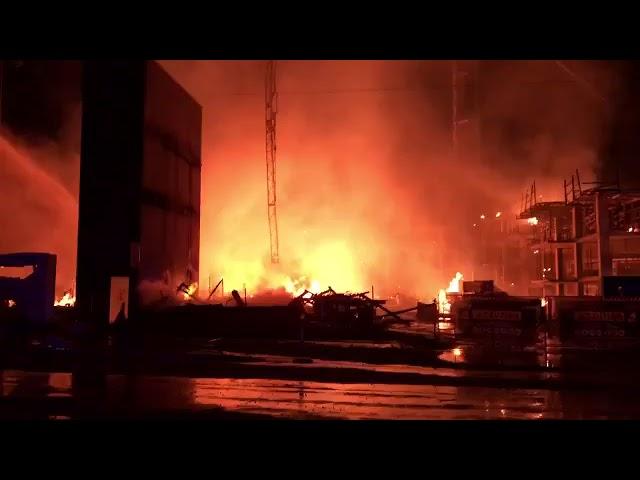 Watch: Overnight fire burns Tucson construction site