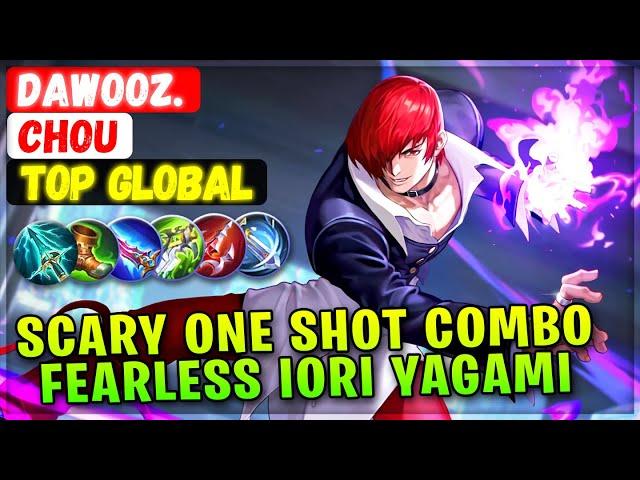 Scary One Shot Combo, Fearless Iori Yagami [ Top Global Chou ] DAWOOz. - Mobile Legends Emblem Build