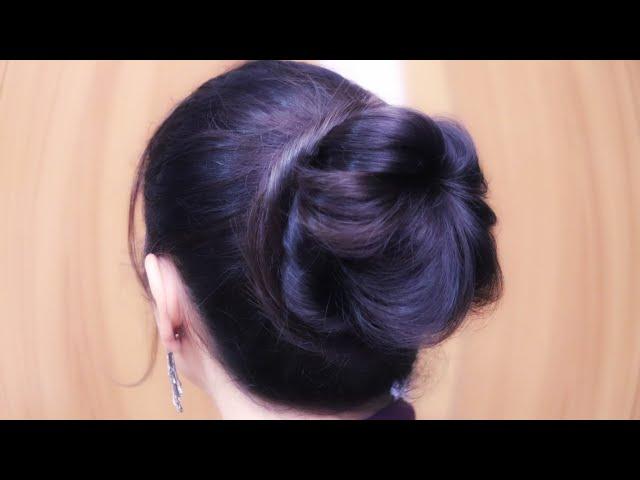 Only Rubber Band! How to Create a Beautiful Messy Bun | Simple & Easy Hair Style Girl For Daily Use