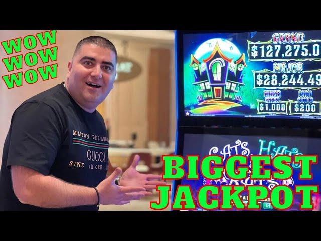 My BIGGEST JACKPOT On Cats Hats & More Bats Lock It Link Slot