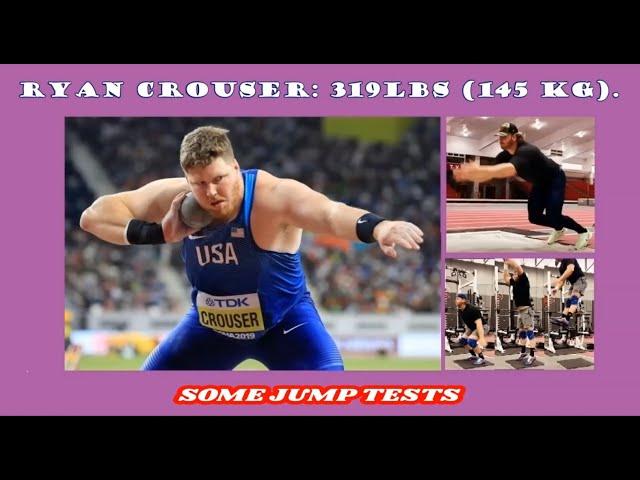 Ryan Crouser (145 kg) USA (SHOT PUTTER) doing some jump tests.