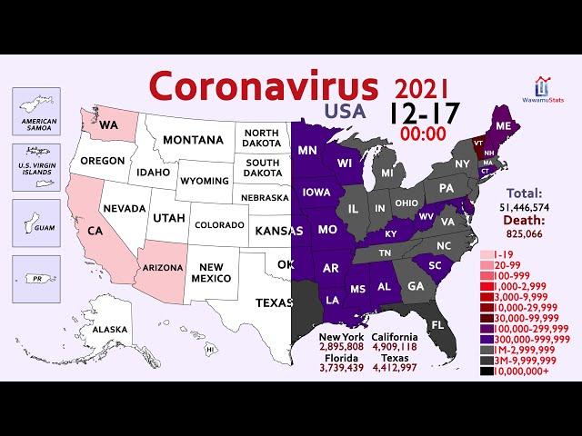 2 Years of Coronavirus in the USA (Over 50 Million Cases)