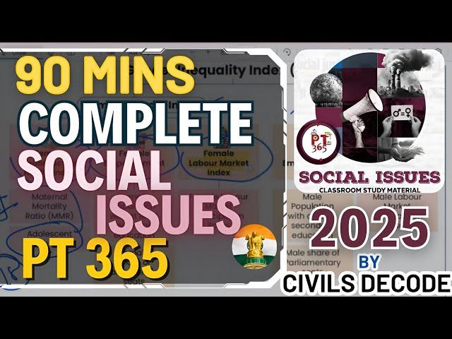 PT365 SOCIAL ISSUES 2025 COMPLETE | Vision IAS PT365 Social Issues | #pt365  #upsc #ias