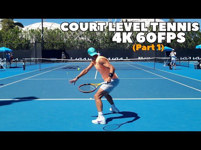 Rafael Nadal Court Level Practice Part 1 | Groundstrokes 2022 Australian Open (4K 60FPS)