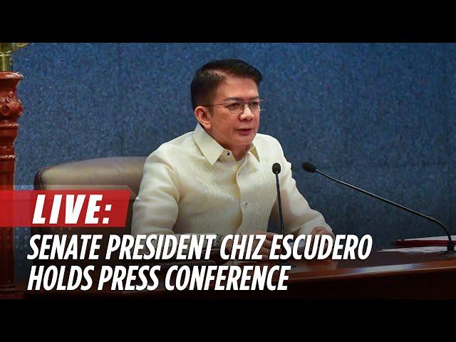 LIVE: Senate President Chiz Escudero holds press conference | ABS-CBN News