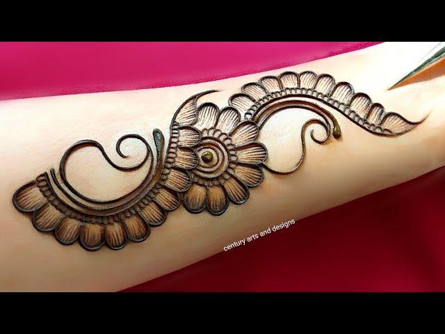 Very beautiful front hand mehndi design | easy karwa chauth mehndi design |arabic mehndi | mehndi.