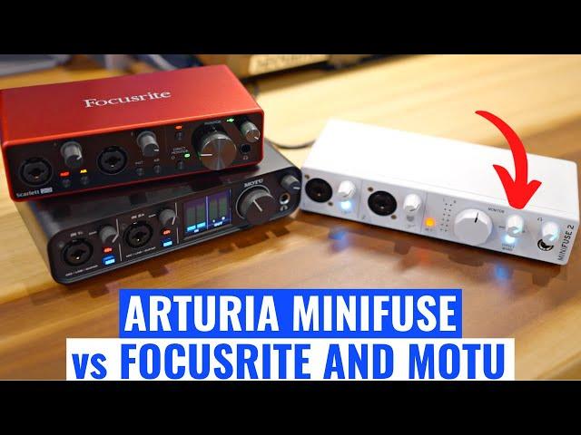 Arturia MiniFuse vs Focusrite Scarlett vs MOTU M2 + Neumann U87