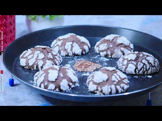 SUPER SOFT CHOCOLATE CRINKLE COOKIES | Sugar And Spice Cooking