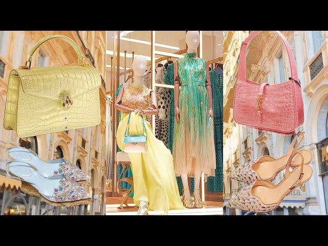 Shopping in Milan: ARMANI, BULGARI, ELIE SAAB, MAX MARA, CASADEI... Luxury Shopping Vlog 2024.