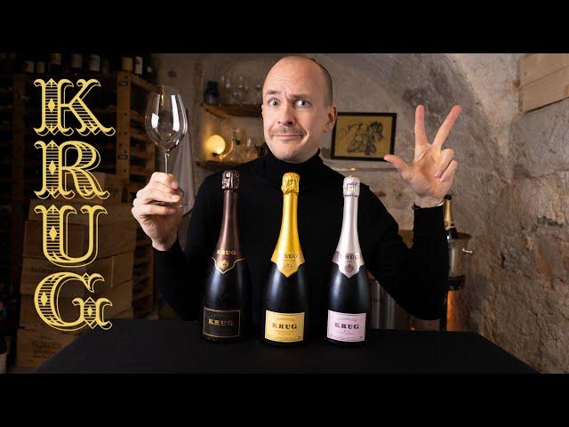 3 BOTTLES = 1,400 $  MASTER OF WINE Tastes KRUG Champagne