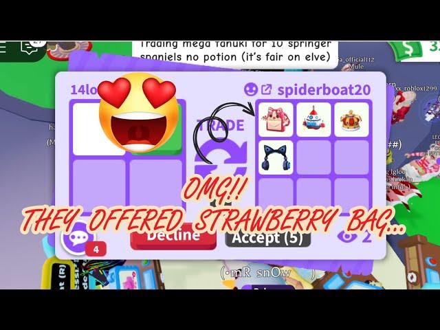 OOOH  I WAS DESPERATELY LOOKING FOR STRAWBERRY DRAGON BACKPACK  BUT AM I OVER?  Adopt Me - Roblox