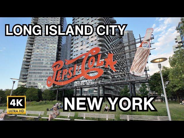 Hunter's Point South Park & Gantry Plaza State Park | Queens, New York City Walking Tour 4K