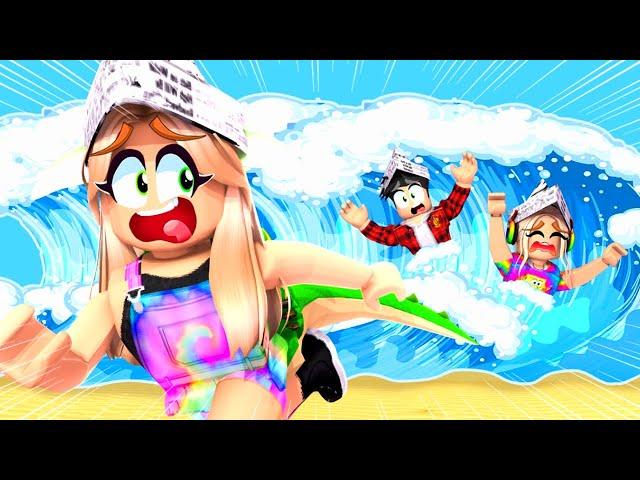 TENTE SOBREVIVER DESSE TSUNAMI !!! - (Roblox Tsunami Game)