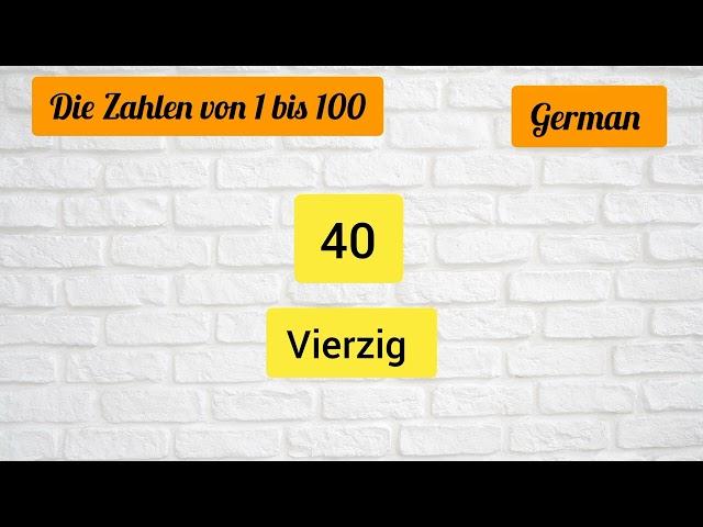 Numbers (1-100) in German #german #numbers @germanlearnlanguage