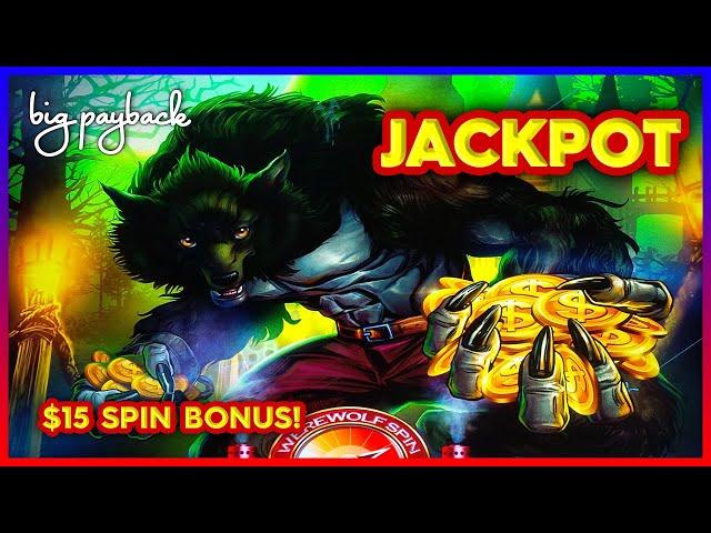 $15/Spin → 1ST JACKPOT on YOUTUBE for Werewolf Strike Slots!