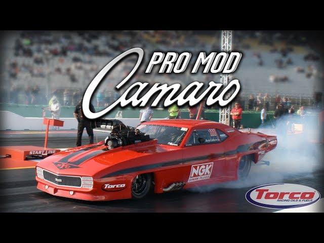 Andy Robinson Race Cars Pro Mod Camaro in UK Running on Torco