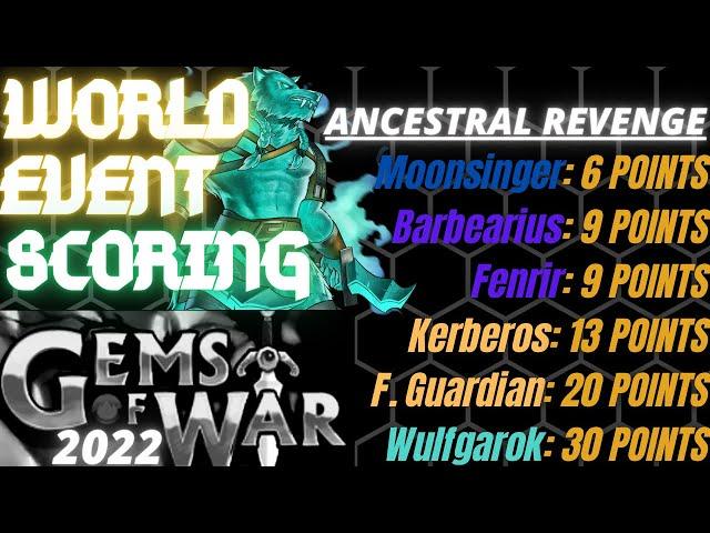 Gems of War World Event Scoring May 9th 2022 | Ancestral Revenge