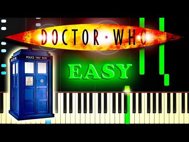 DOCTOR WHO THEME - Easy Piano Tutorial