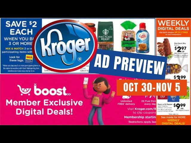 *Exclusive Coupons* Kroger Ad Preview for 10/30-11/5 | Mega Sale, 5x Weekly Digitals, & MORE