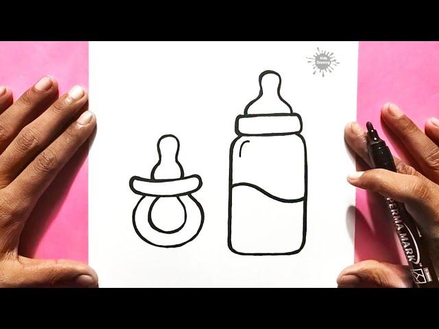 Drawing baby milk bottle  | how to draw milk bottle