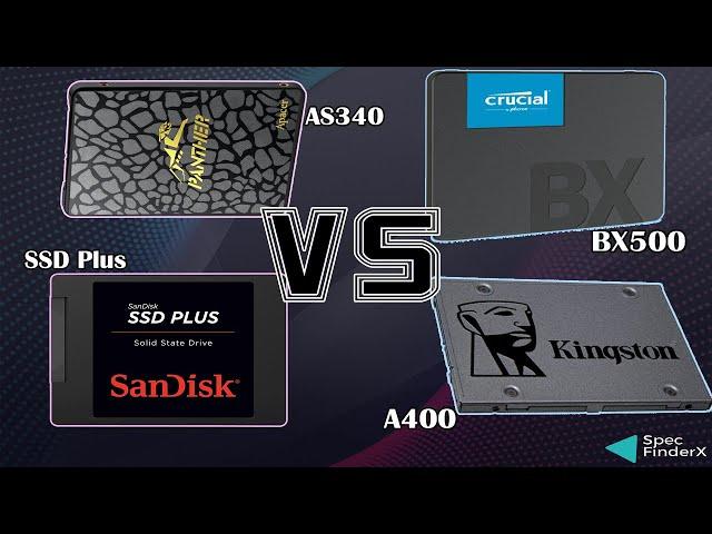 Sandisk SSD Plus vs Crucial BX500 vs Kingston A400 vs Apacer AS340