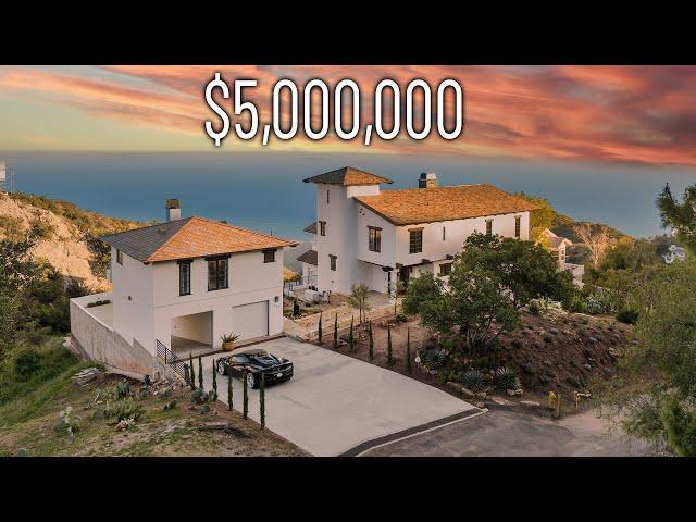 Touring a $5,000,000 Modern MALIBU Home With CRAZY Ocean Views!