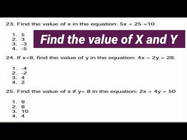 Find the value of x in the equation | Math Civil Service Exam Reviewer [college entrance, Math exam]