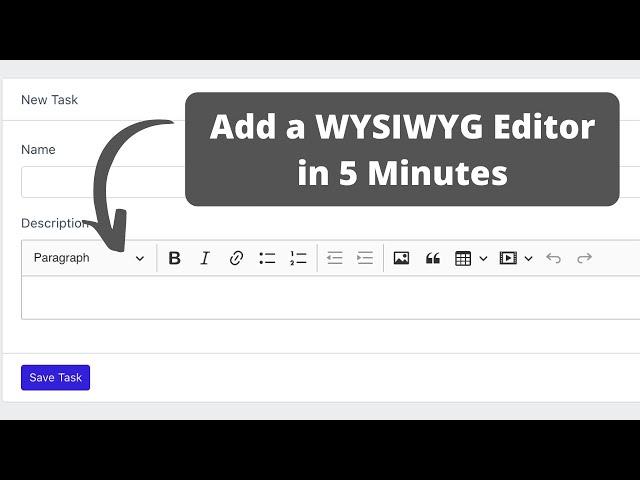 Laravel Checklister. Part 5: CKEditor for Task Form
