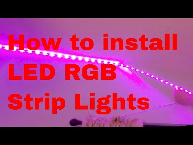 How to install LED RGB Strip Lights on Wall