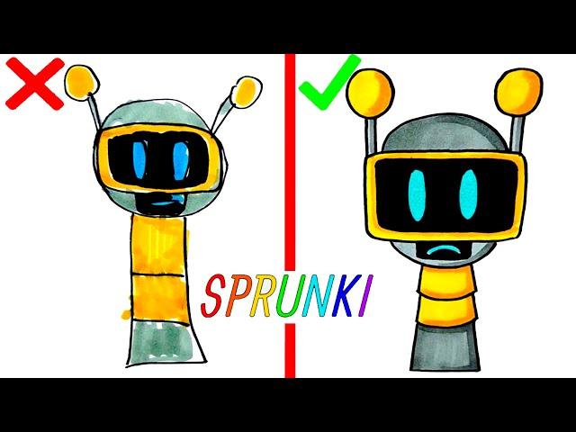 How to draw Fun Bot Sprunki do vs don't