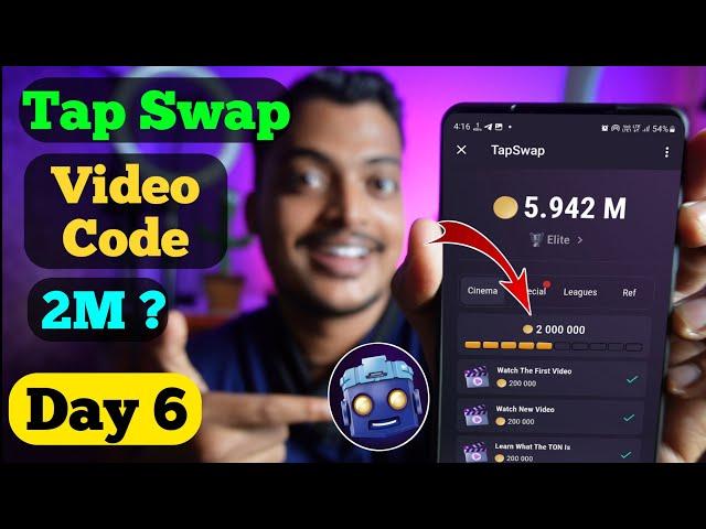 TapSwap Video Code Day 6 | 5 July | Tapswap Video Task Cinema Code Day 6| New in the Crypto World ?