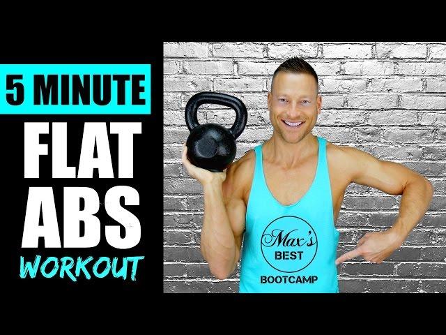 5 MINUTE KETTLEBELL ABS WORKOUT FOR A FLAT STOMACH | Quick Kettlebell Abs Workout Routine 1