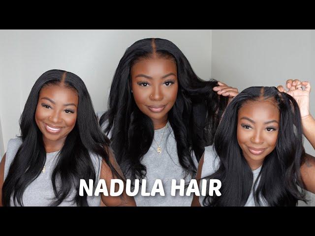 Affordable Easy Pre-bleached HD BlendAway Glueless YAKI Straight Wig for Beginners ft Nadula hair