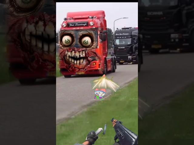 AmazingTRUCK TRONTON FUSO ZOMBIETruk Oleng, Truck Zombie #dumptruck #zombiesurvival #shorts