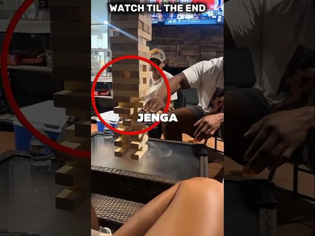 Can He Pull Off the Impossible Jenga Move? #shorts #viralshorts #jengagame #trending