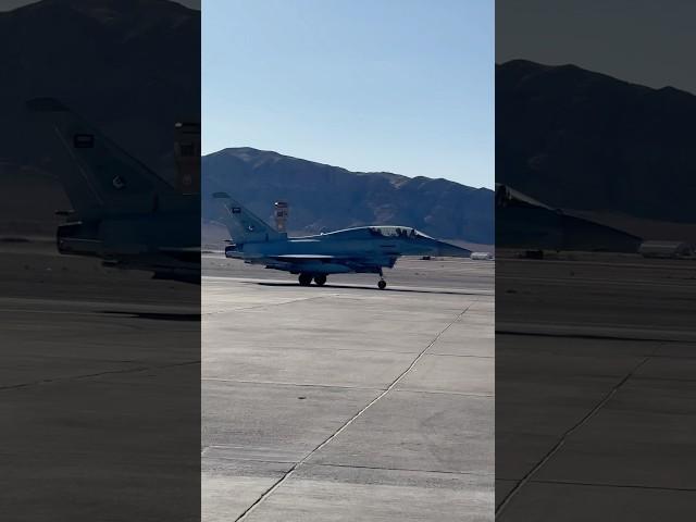 Saudi Arabia  2-seater Eurofighte Typhoon returning after a sortie at Nellis Air Force Base!