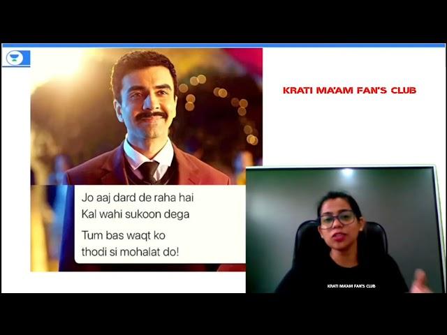 Krati Ma'am Morning Motivation Video | Krati Ma'am Fan's Club | #motivation #kratimaam #unacademy